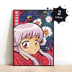 Digital Print &quot;Killing Dreams&quot;, Original Anime Digital Art Print, Anime Girl Wall Art Poster, Gift for Anime fans, Multiple sizes & colors