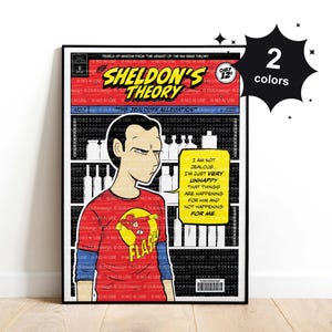 Digital Print Sheldon&#39;s Theory N.1, The Big Bang Theory Art Print, Comic Style Sheldon quote Poster, Sheldon&#39;s Theory Poster, Multiple sizes