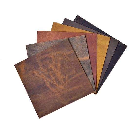 Genuine Leather Sheet 12x12, Assorted Color, Full Grain Leather Sheets for  Crafts Tooling Wallet Earring Hobby, Thickness 1.5mm to 2mm. 