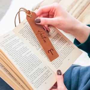 Personalised Leather Bookmark Custom Bookmark Personalised Gifts Birthday Gifts Leather Accessory