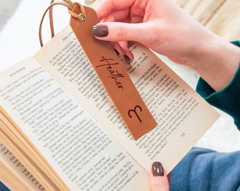 Personalised Leather Bookmark Custom Bookmark Personalised Gifts Birthday Gifts Leather Accessory