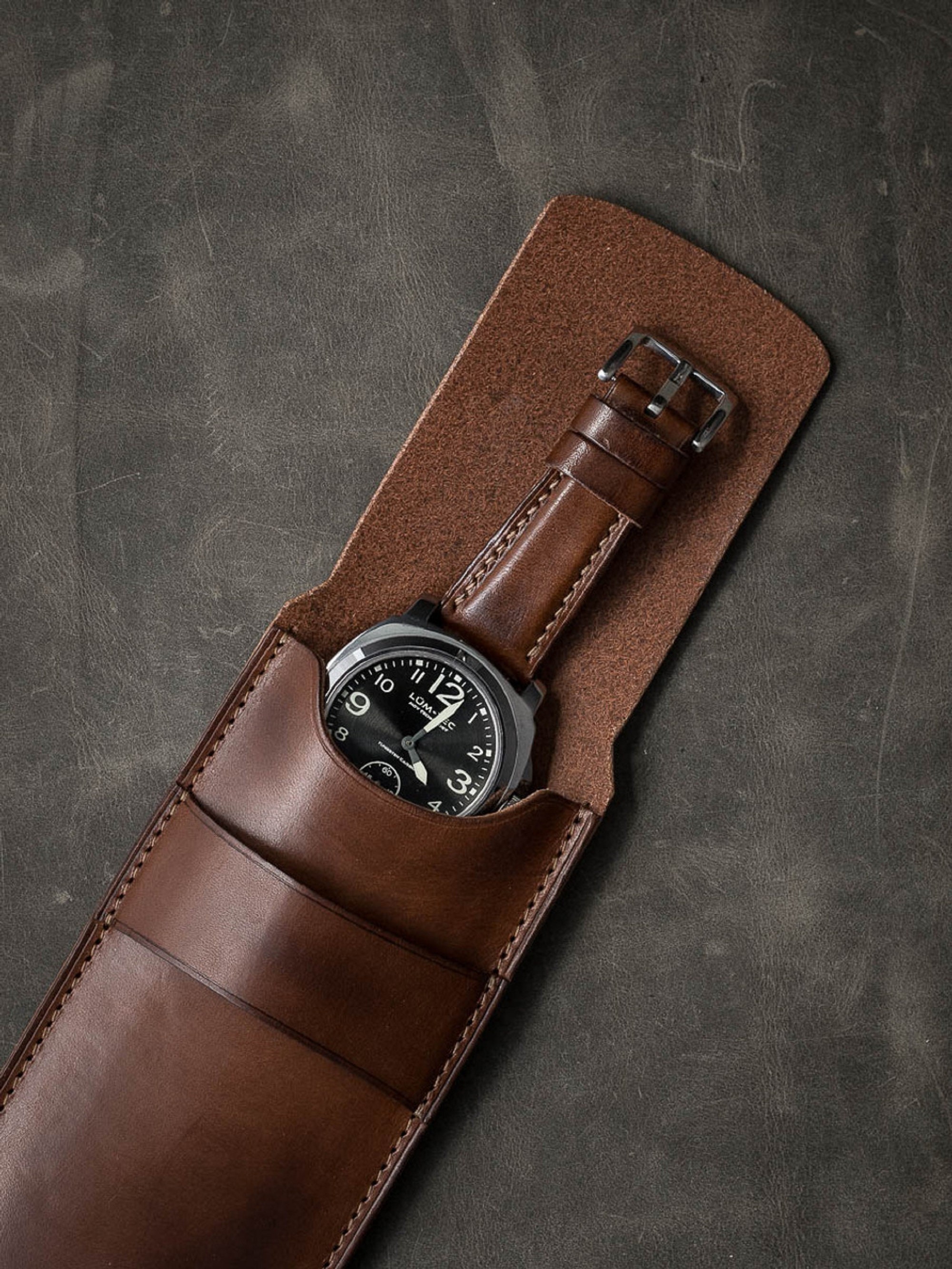 Personalized Leather Watch Case, Personalized Tool Case, Leather Artist ...