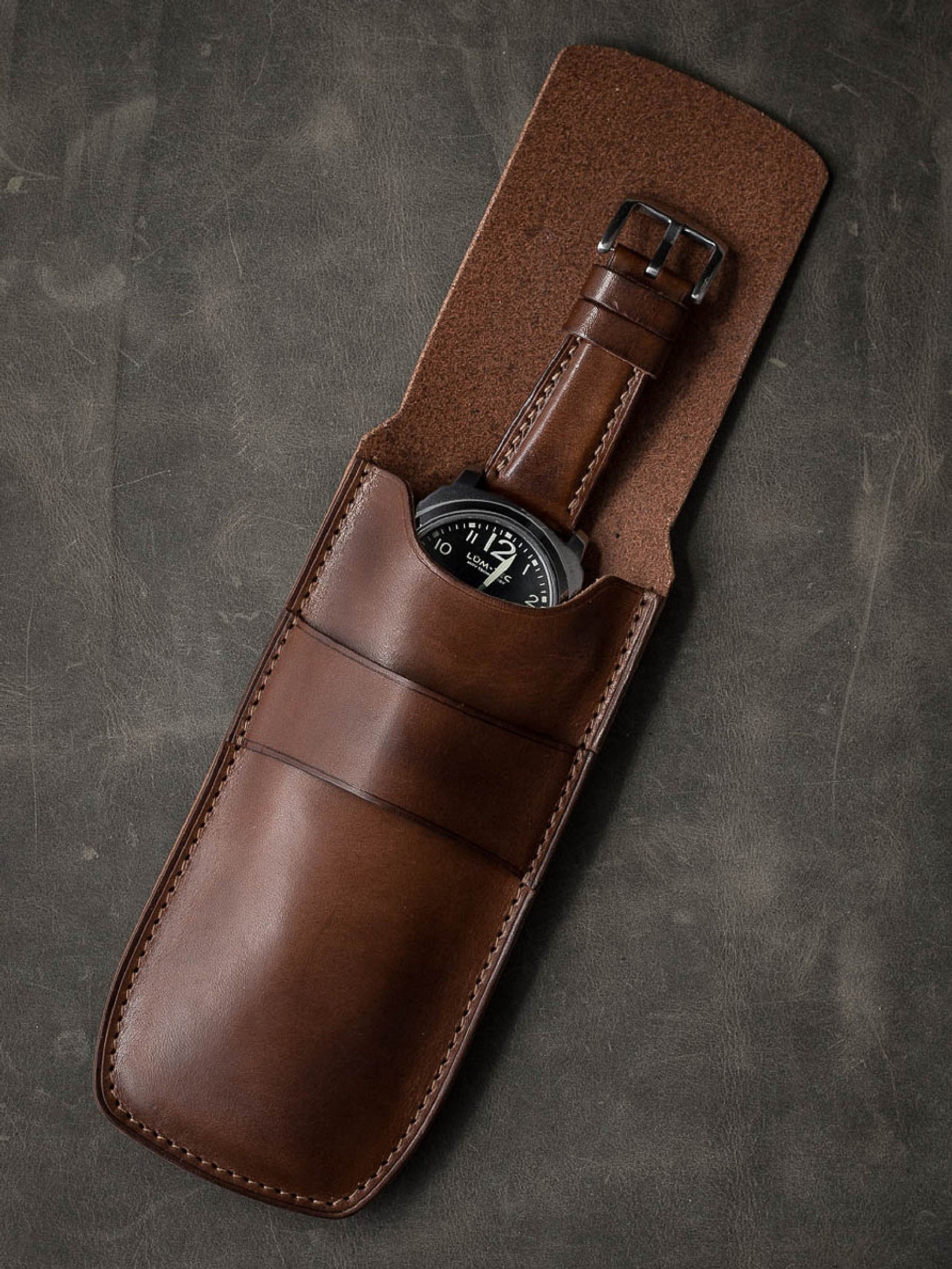 Personalized Leather Watch Case, Personalized Tool Case, Leather Artist ...