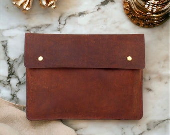 Personalized Leather Sleeve Bag for MacBook Pro Leather MacBook sleeve, Leather Macbook case