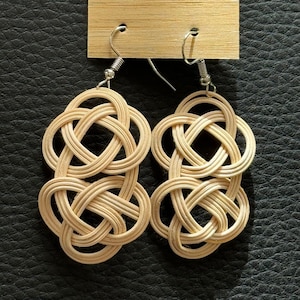 Boucle D'oreille Fleur Compuye 4 Paires De Boucles D'Oreilles En Rotin