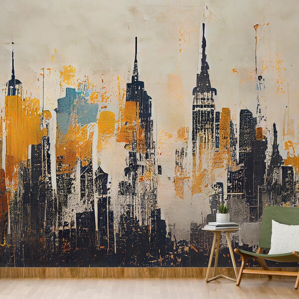 Concrete Wall Decor - Etsy - City Decor With Textured Concrete Walls
