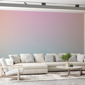 Abstract Blur Soft Gradient Pastel Dreamy Ombre Peel-and-Stick Wallpaper, Unique Wall Mural Art