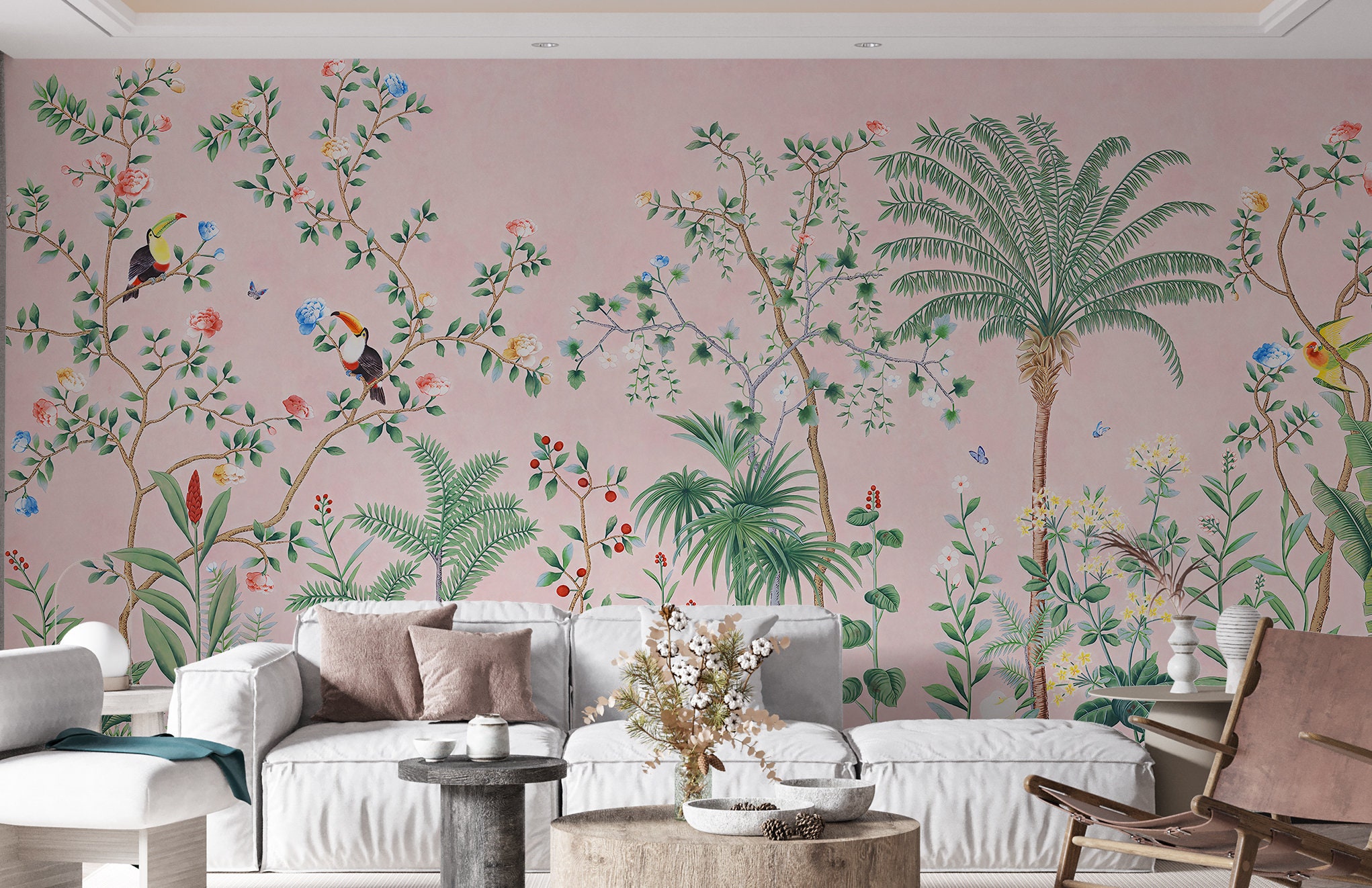Peel and Stick Wallpaper Removable Wallpaper Home Decor Pink Wall Mural