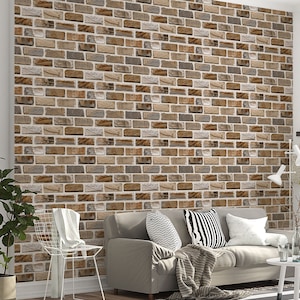 Brick Wallpaper Rolls Removable Peel and Stick wallpaper Living Room Wall Hanging Home Decor Temporary Wallpaper for Walls Self Adhesive