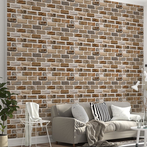 Brick Peel and Stick Wallpaper Etsy