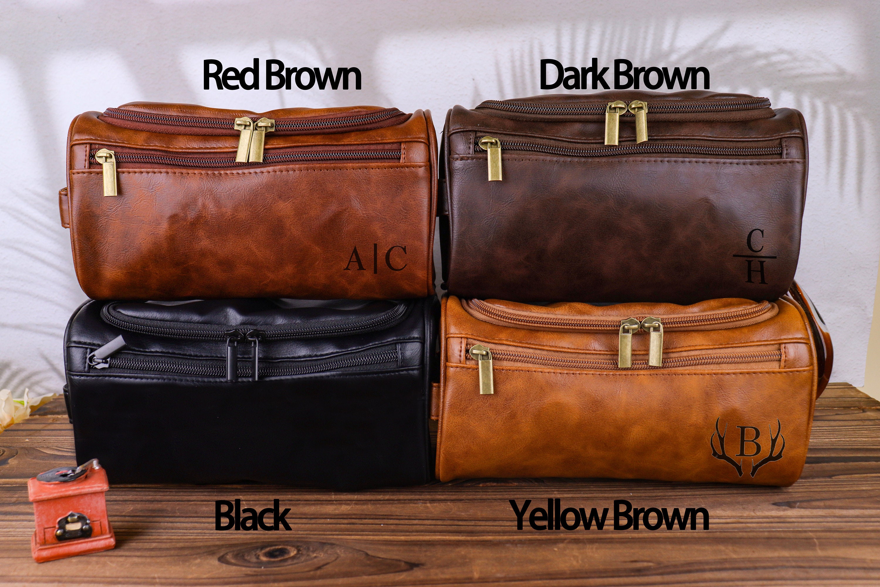 Personalised Leather Toiletry Bag Hanging Wash Bag Groomsmen Etsy