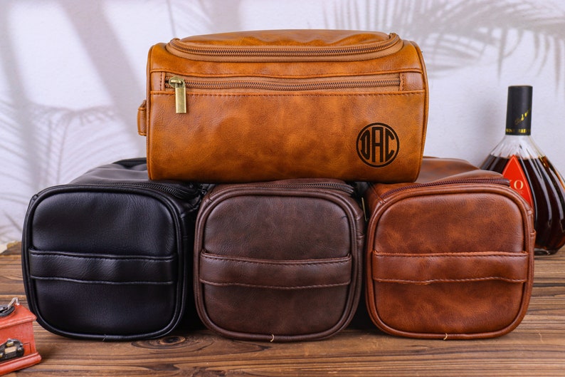 Personalised Leather Toiletry Bag Hanging Wash Bag Groomsmen Etsy