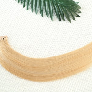 Tape in Hair Extensions Cheveux humains, 20pcs 50g 18 pouces Platinum Blonde Remy Hair Extensions Straight Human Hair Tape in Extensions