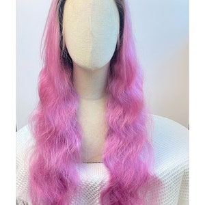 Pink Human Hair Wig: Long Body Wave, 13x4 HD Lace Front