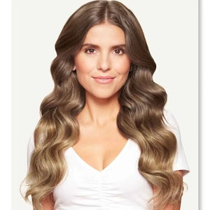 Remy Human Hair Tape In Extensions: Chestnut Brown to Caramel Ombre, 18 inch