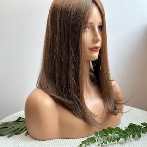 European Human Hair Topper: Dark Brown Hair Extensions 6&quot;x7&quot;