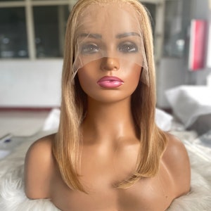 Honey Blonde Bob Wig: 13x4 HD Lace Front Human Hair Wig