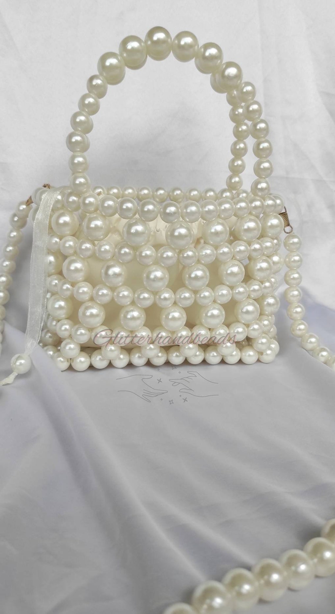 Pearl Bag,pearl Bucket Bag,pearl Clutch Bag, Wedding Favors,bride Bag