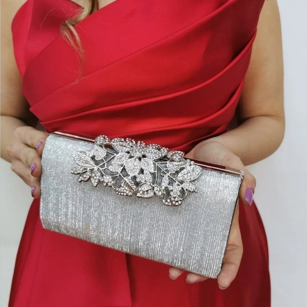 Hochzeit Clutch,silber,gold,schwarze Clutch,Hochzeit Clutch,luxuriöse Handtasche,glamouröse Abend Clutch,elegante Clutch.