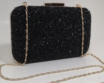 black clutch purse,unique wedding clutch purse,luxury bag,evening clutch,glitzer clutch