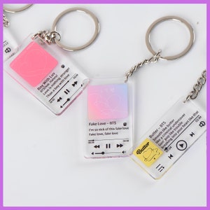 BTS Song Keychain | Custom Bts Key Chain | Stray Kids | KPOP