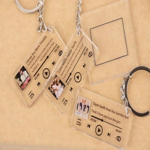 Custom Album Keychain | Custom Song Keychain | Spot Keychain | Couple keychains | Album Keychain | Keychain Song Album | Music Teacher Gift