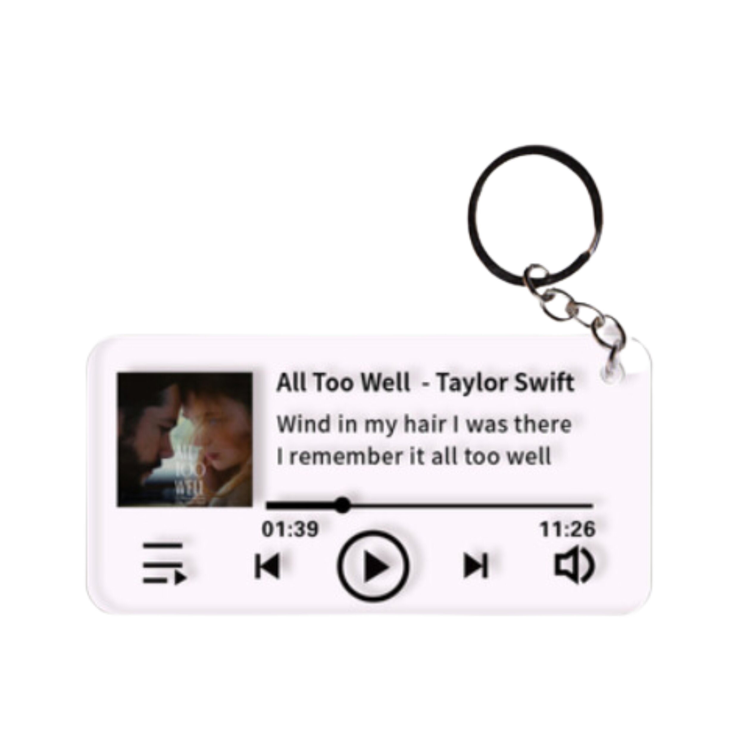 Custom Taylor Swift Key Chain Taylor Swiftie Merch Song Key Chain Music Keyring Taylor Eras