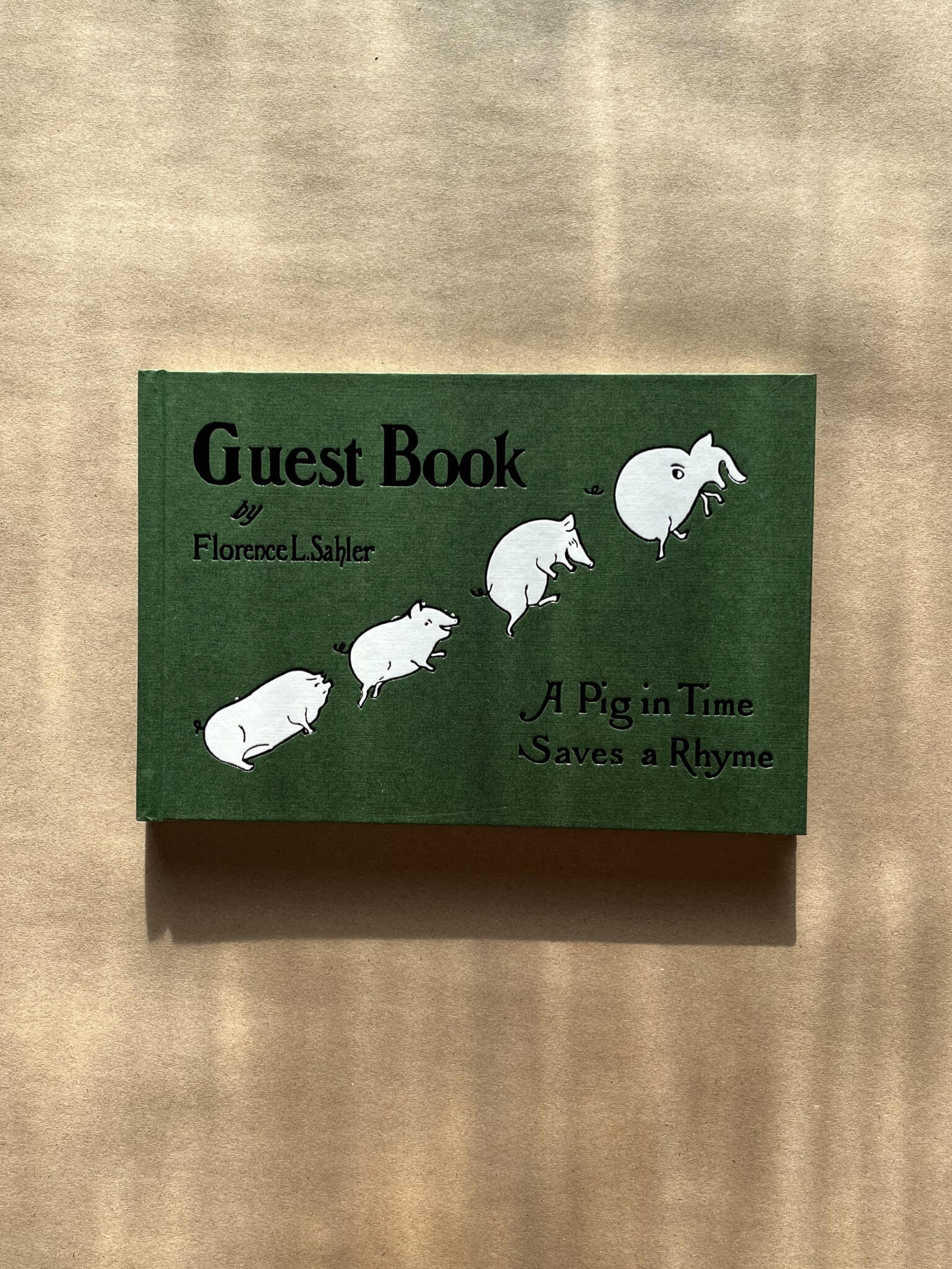 Guest Book - A Pig In Time - Green