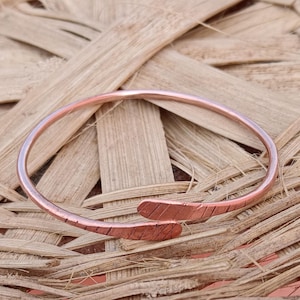 Adjustable Copper Cuff Bangle: Healing Wrap Bracelet