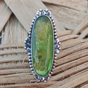 Beautiful Ring, Peridot Gemstone Ring, Handmade Ring, Designer Ring, 925 Sterling Silver Ring, Love Gift Ring, Woman Ring, Gift For Her