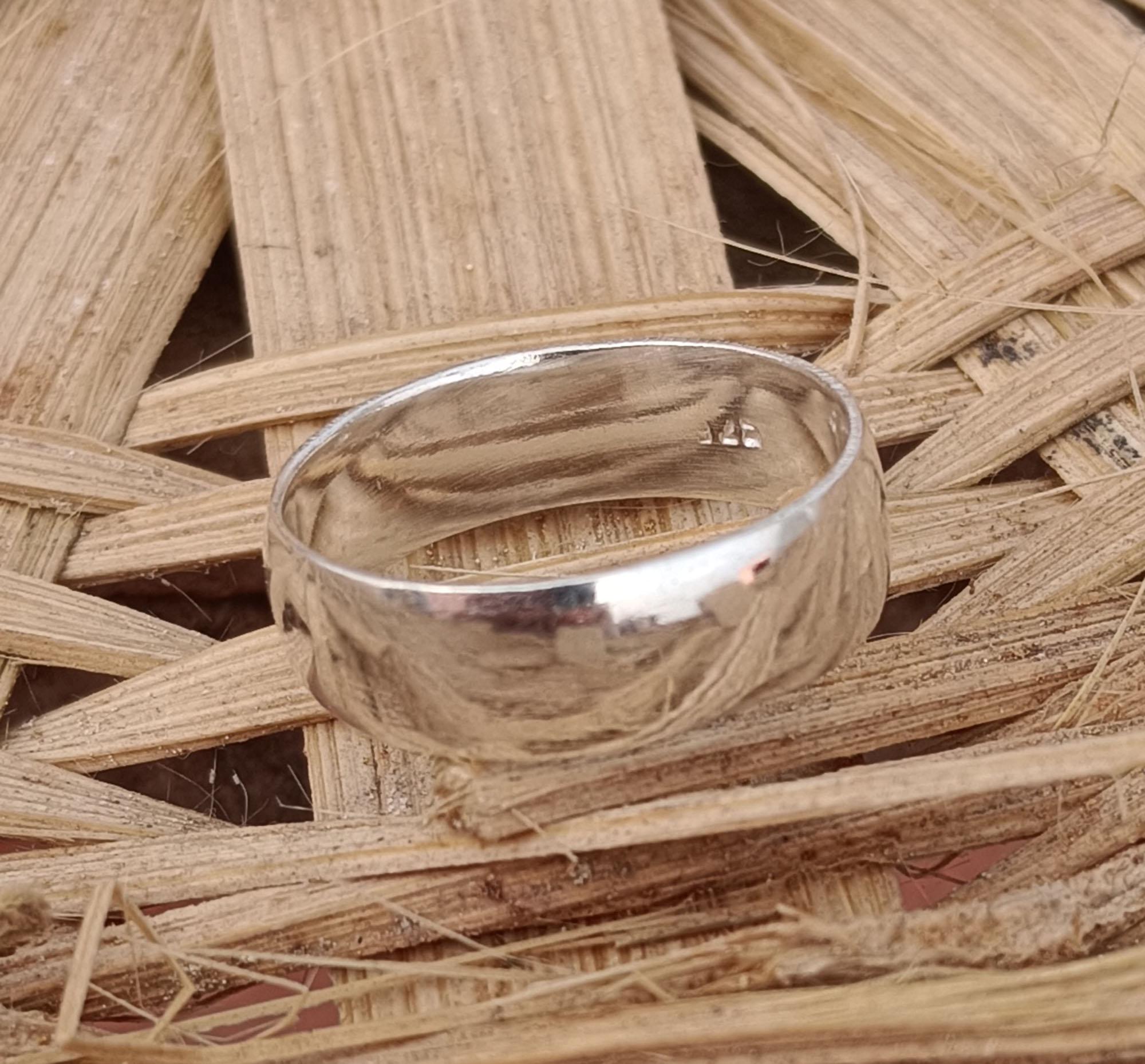 Handmade 925 Sterling Silver Ring: Thick Chunky Band, Wide 