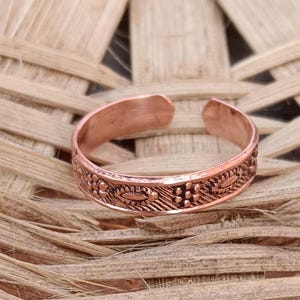 Pure Copper Band Ring, Copper Wedding Band, Copper Adjustable Ring, Wedding Ring in pure Copper,  Men&#39;s Women&#39;s Thin Ring, Gift for Her Him