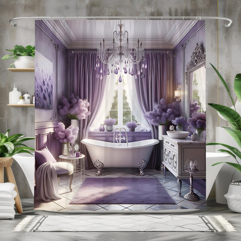 Purple Curtain - Etsy