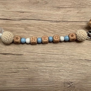 Cadena para chupete bebe "azul"