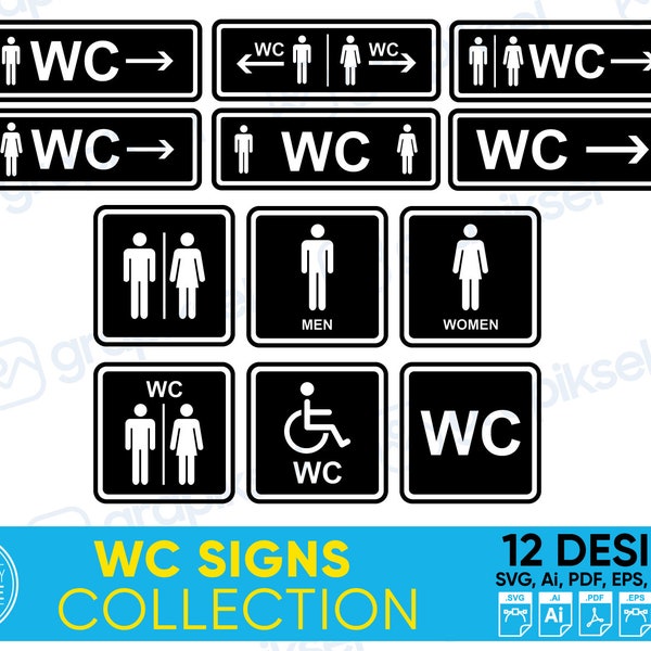 Womens Restroom Sign Svg - Etsy