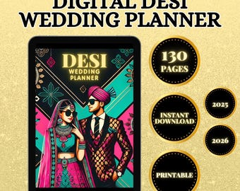 Planificador de bodas imprimible / Planificador de bodas sikh / Planificador de bodas desi / Descarga digital / Planificador de bodas / Planificador de bodas punjabi / Boda