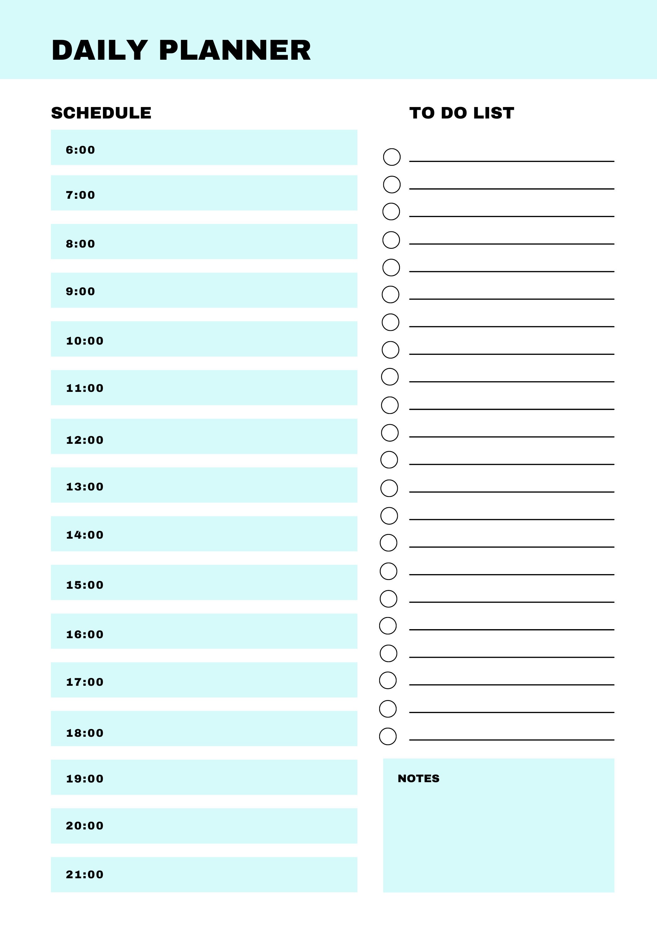 Daily Planner Printable, Personal/work Daily Planner PDF, Daily Planner ...