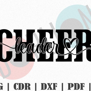 Cheer Leader Design SVG, Customize Gift Svg, Vinyl, Bundle Cut File, Svg, Pdf, Ai Printable Design Files