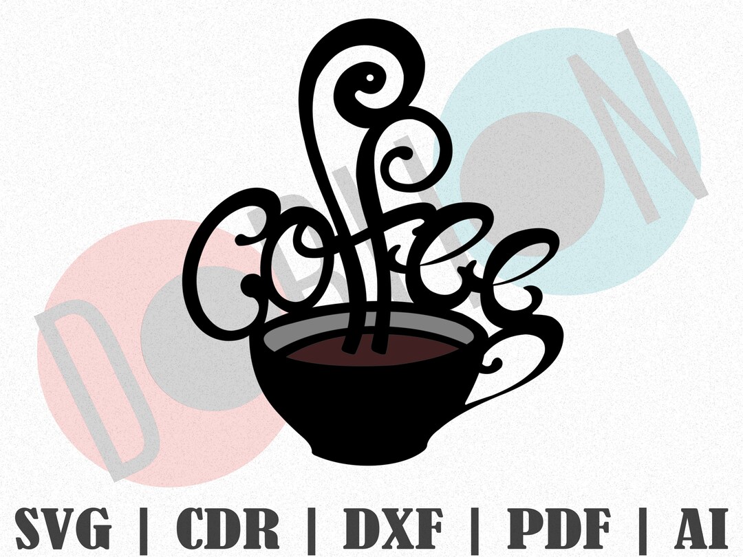 Coffee Cup Design SVG, Customize Gift Svg, Vinyl, Bundle Cut File, Svg