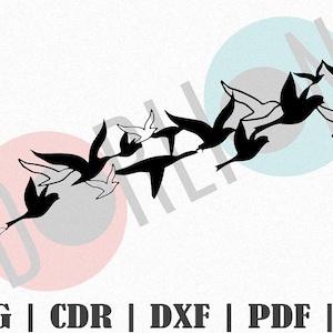 Birds Design SVG, Customize Gift Svg, Vinyl, Bundle Cut File, Svg, Pdf, Ai Printable Design Files