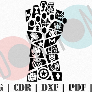 Avengers Thanos Hand design SVG, Customize Gift Svg, Vinyl, Bundle Cut File, Svg, Pdf, Ai Printable Design Files