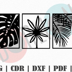 Feuilles Design (3 pièces) SVG, personnaliser cadeau Svg, vinyle, Bundle Cut File, Svg, Pdf, Ai fichiers de conception imprimables