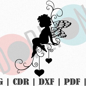 Angel Design SVG, Eros Design SVG, Customize Gift Svg, Vinyl, Bundle Cut File, Svg, Pdf, Ai Printable Design Files