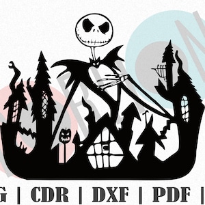 Halloween Jack Skellington design SVG, Customize Gift Svg, Vinyl, Bundle Cut File, Svg, Pdf, Ai Printable Design Files