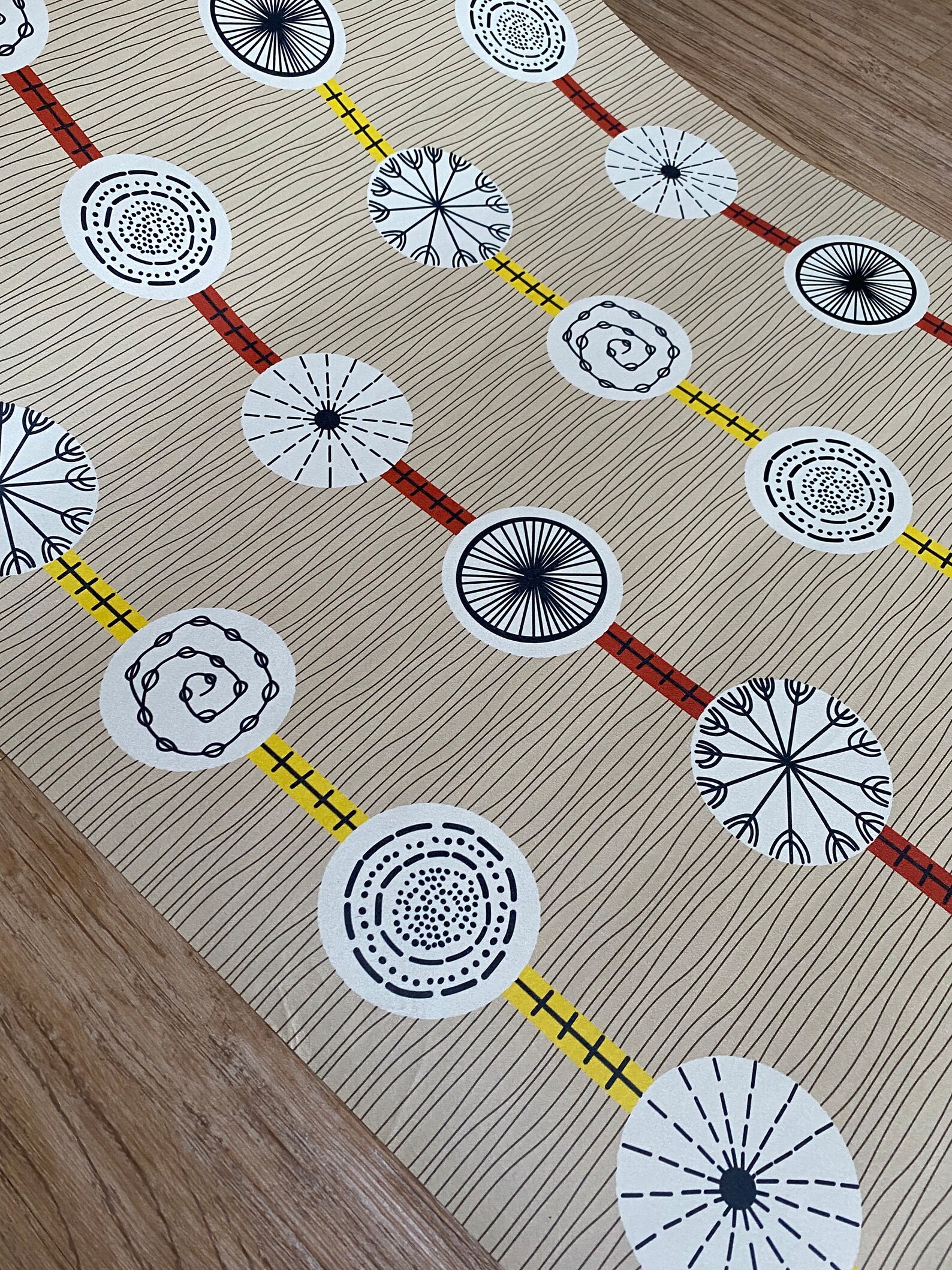 Floral Wallpaper With Red and Yellow - Etsy