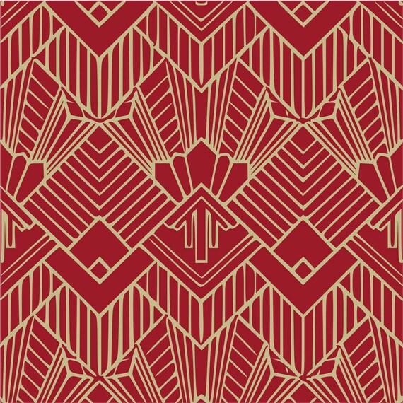 Red and gold wallpaper discount