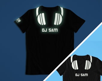 Dj Glow In The Dark Personalised T Shirt