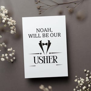 Personalized Wedding Usher Proposal Card, Will You Be Our Usher Gift, Usher Asking Greeting Card, Custom Wedding Party Proposal Folded Card