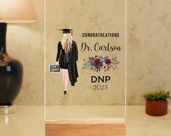 Personalized Doctor Of Nursing Practice Graduation For Her Acrylic Plaque, Custom Doctor Of Nursing Graduate Congratulations For Women Gift