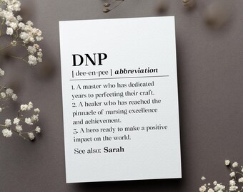 Personalized Dnp Graduation Card, Custom Doctor Of Nursing Practice Graduate Gift, Dnp Grad Greeting Card, New Dnp Folded Card, New Dnp Gift